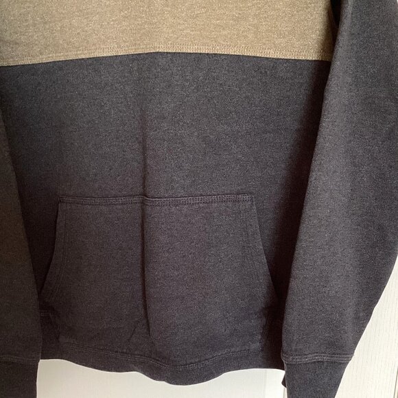 Hurley Men's Hoodie Sweater Size M Kangaroo Pocket Brown Gray Pull-Over - Picture 2 of 5